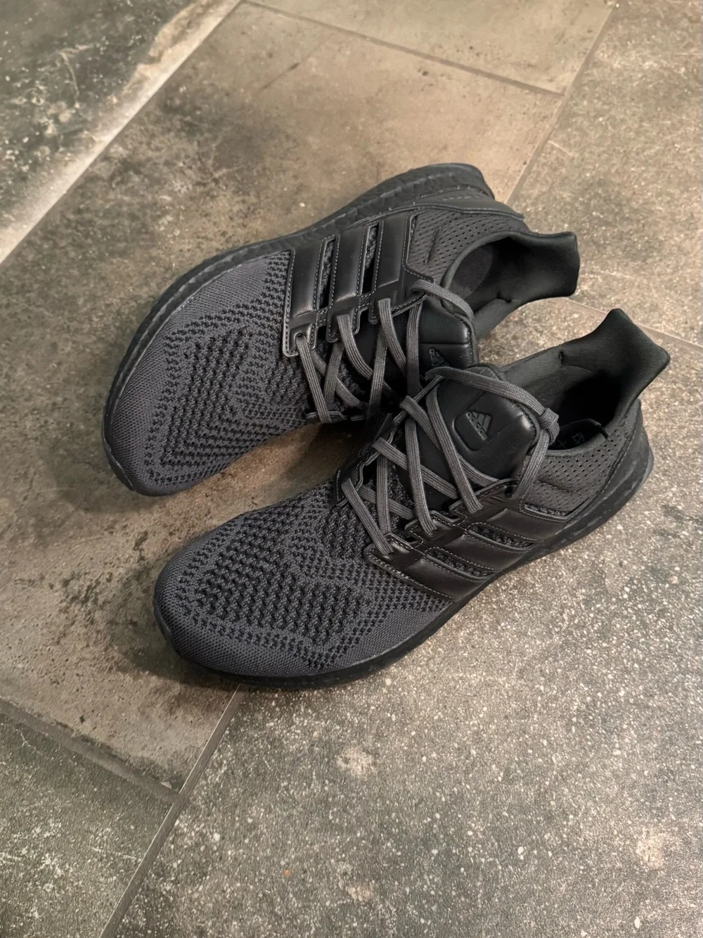 adidas All-Black Knit Athletic Sneakers ultraboost